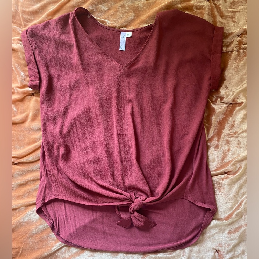 Francesca’s: Alya Burgundy Top
